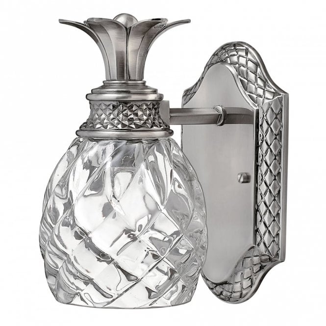 PLANTATION LED Pineapple Bathroom Wall Light Antique Nickel