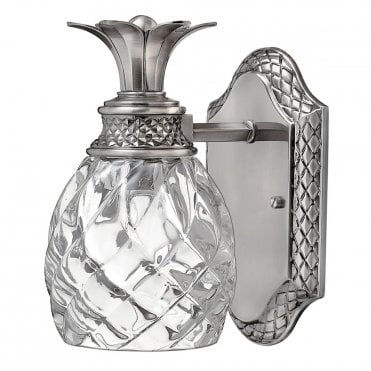 PLANTATION LED Pineapple Bathroom Wall Light Antique Nickel