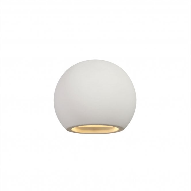 PLASTERPAINT Round Wall Light White Paintable Gypsum