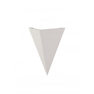 PLASTERPAINT Triangle Wall Light White Paintable Gypsum