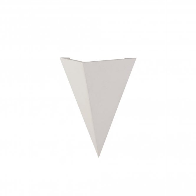 PLASTERPAINT Triangle Wall Light White Paintable Gypsum