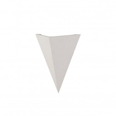 PLASTERPAINT Triangle Wall Light White Paintable Gypsum