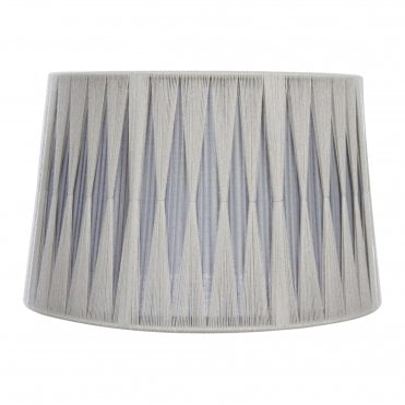 Pleated Soft Grey and Charcoal Empire Shade | 35cm