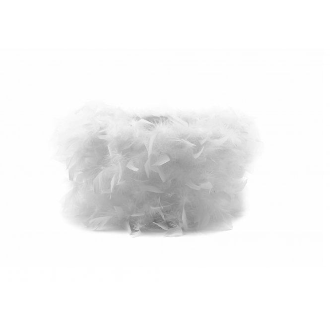PLUMAGE 25cm Drum Feather Shade White