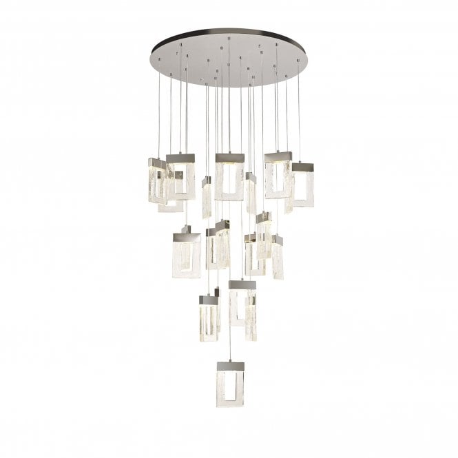 POLAROID 21 Light Ceiling Cluster Pendant in Polished Chrome Finish