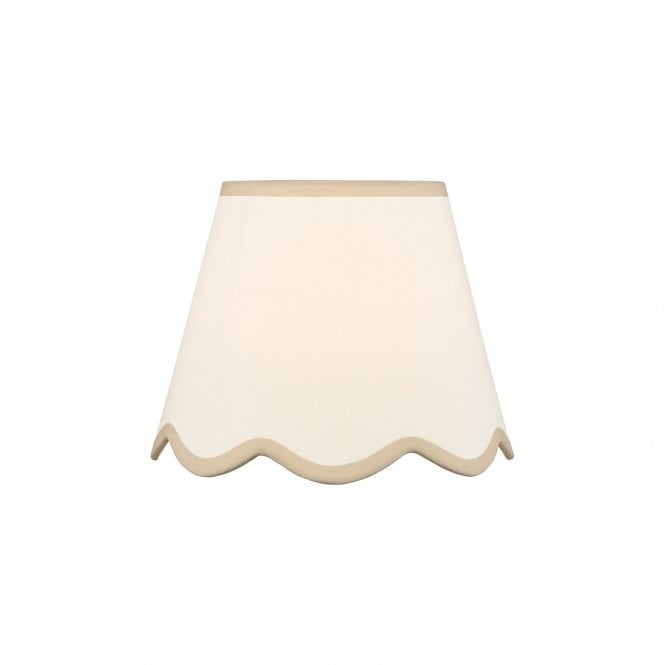 Poma Tapered Drum Shade - Natural Linen & Taupe 25cm