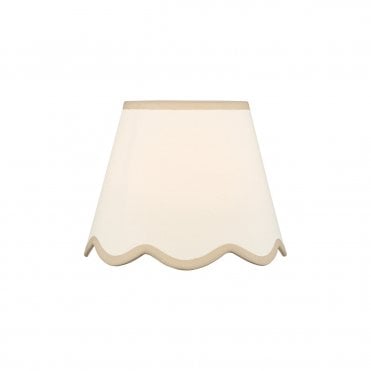 Poma Tapered Drum Shade - Natural Linen & Taupe 25cm