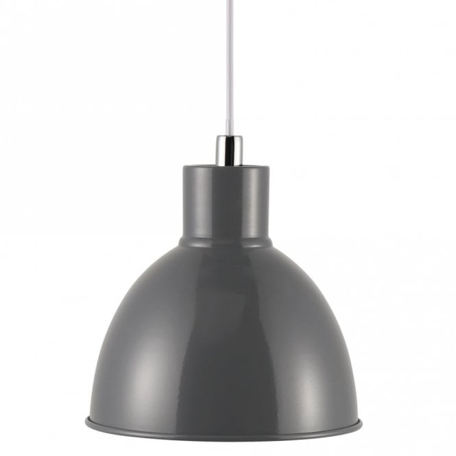 POP - Retro Metal Ceiling Pendant in Anthracite Grey