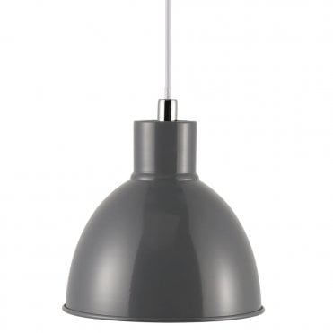 POP - Retro Metal Ceiling Pendant in Anthracite Grey