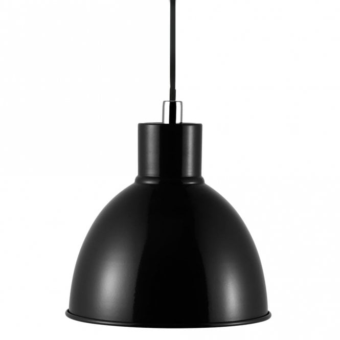 POP - Retro Metal Ceiling Pendant in Black