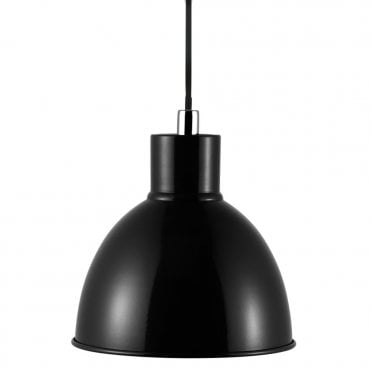POP - Retro Metal Ceiling Pendant in Black