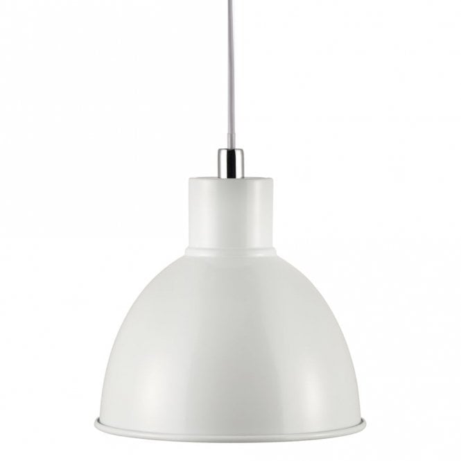 POP - Retro Metal Ceiling Pendant in White