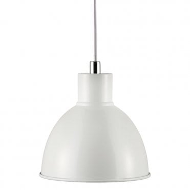 POP - Retro Metal Ceiling Pendant in White