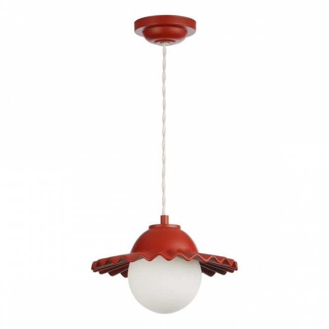 POP SINGLE PENDANT STRAWBERRY with CREAM cable