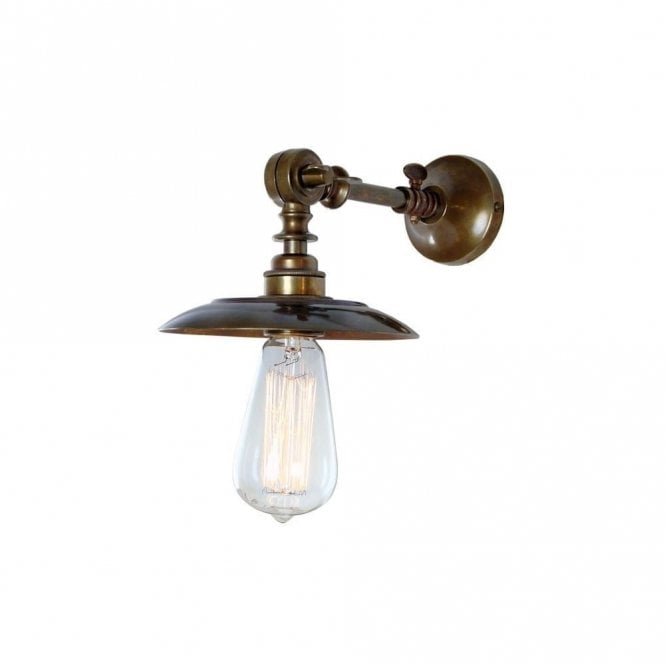 PORTER - Industrial Wall Light In Antique Brass