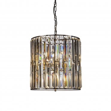 POWELL Pendant 6 Polished Chrome Cylinder Pendant Light