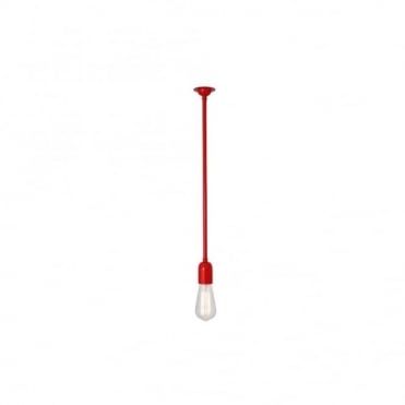 POWELL - Quirky Minimalist Ceiling Pendant In Powder Coated Red
