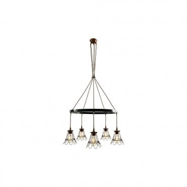PRAIA - 1 Tier Chandelier In Antique Brass