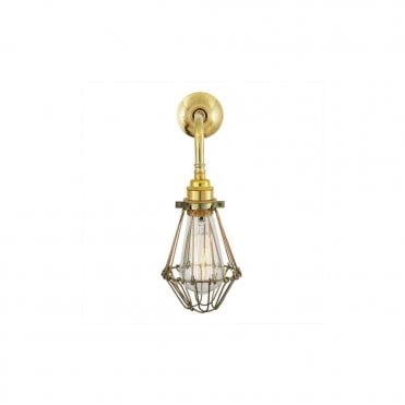 PRAIA - Vintage Cage Wall Light In Polished Brass