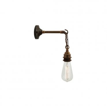 PREI - Industrial Wall Light In Antique Brass
