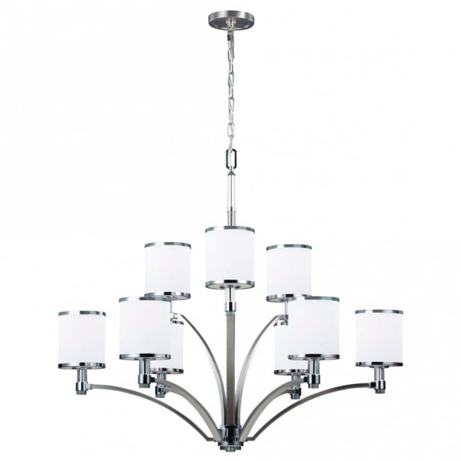 PROSPECT PARK 9 Lt Chandelier Nickel