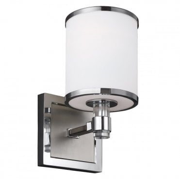PROSPECT Park Wall Light White Satin Nickel