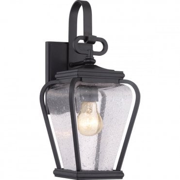 PROVINCE Elegenat Exterior Wall Lantern Black Seeded Glass