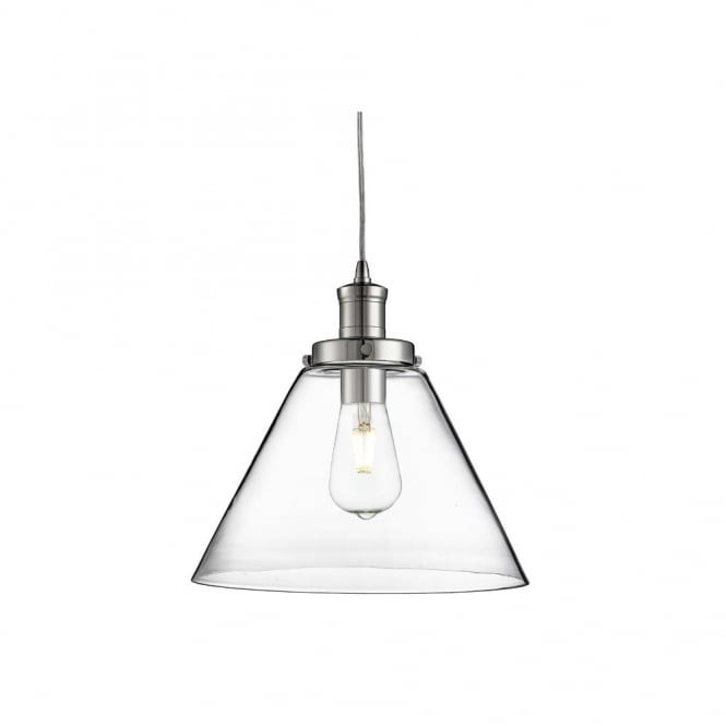 PYRAMID - Glass And Poslished Chrome Ceiling Pendant