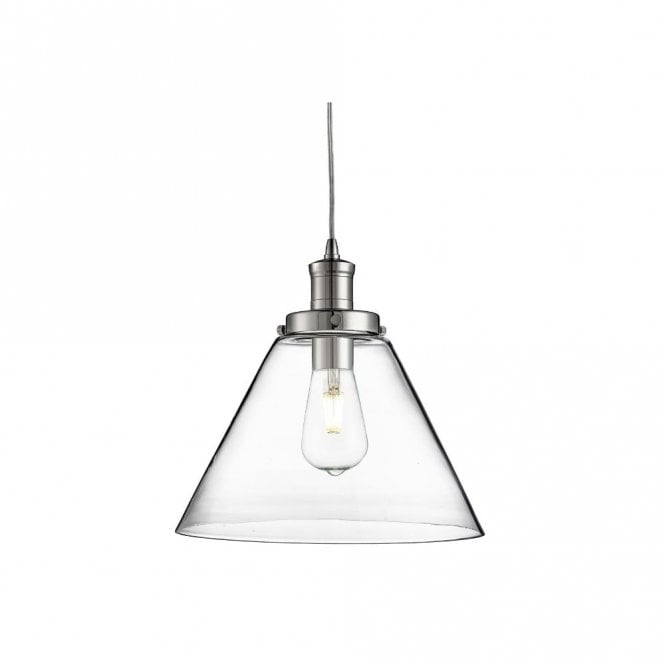 PYRAMID - Glass And Poslished Chrome Ceiling Pendant