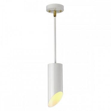 QUINTO Sleek and Modern Ceiling Pendant White Aged Brass