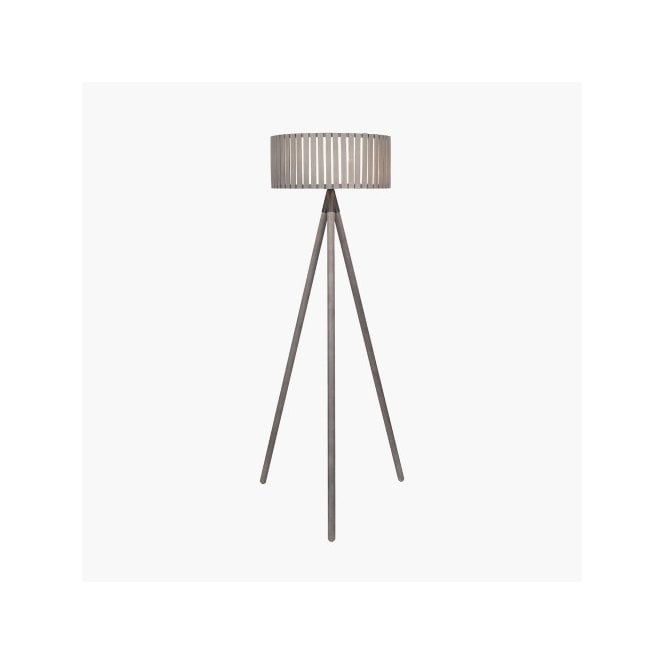 RABANNE Antique Wood Slatted Tripod Floor Lamp