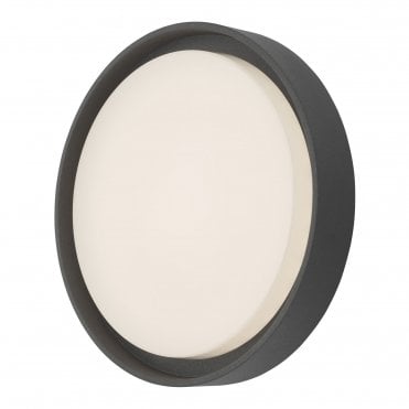 RALPH Round Flush Ceiling Fitting Large Anthracite IP65 LED