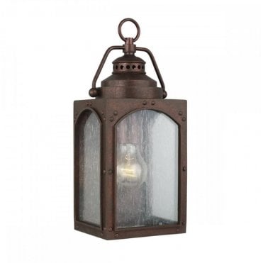 Small Exterior Coastal Wall Lantern in Copper