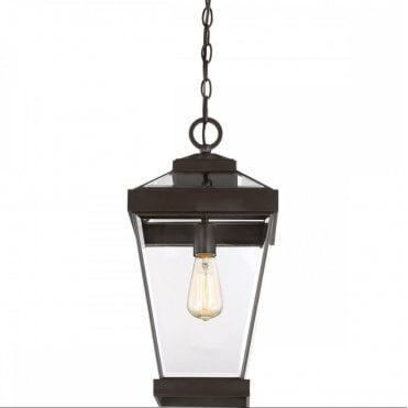 Large Chain Lantern In Bronze