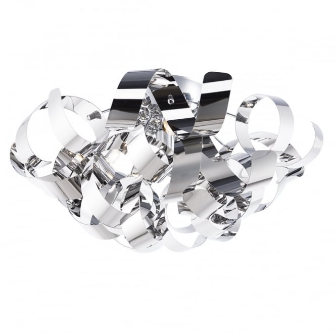 RAWLEY - 4 Light Flush Ceiling Polished Chrome