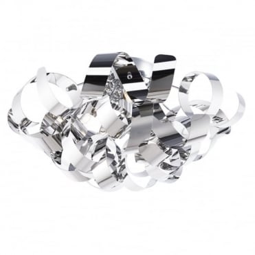RAWLEY - 4 Light Flush Ceiling Polished Chrome