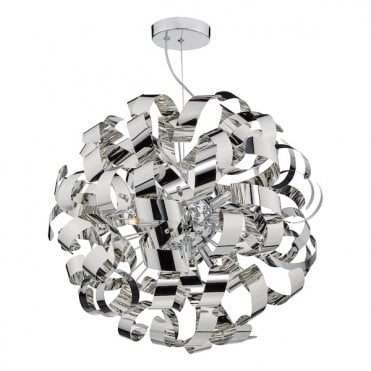 9 Light Ceiling Pendant Polished Chrome