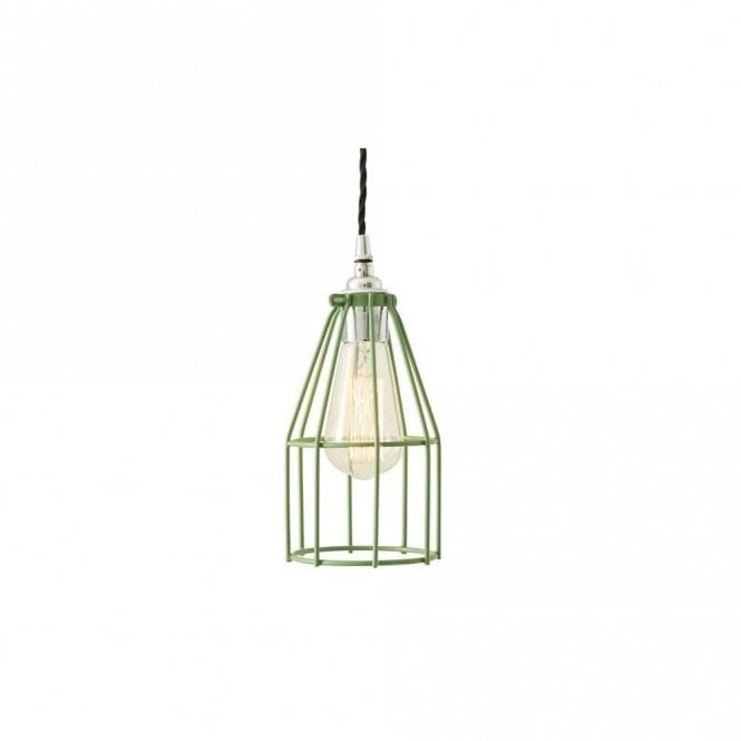 RAZE - Cage Ceiling Pendant Light In Matte Powder Coated Sage Green