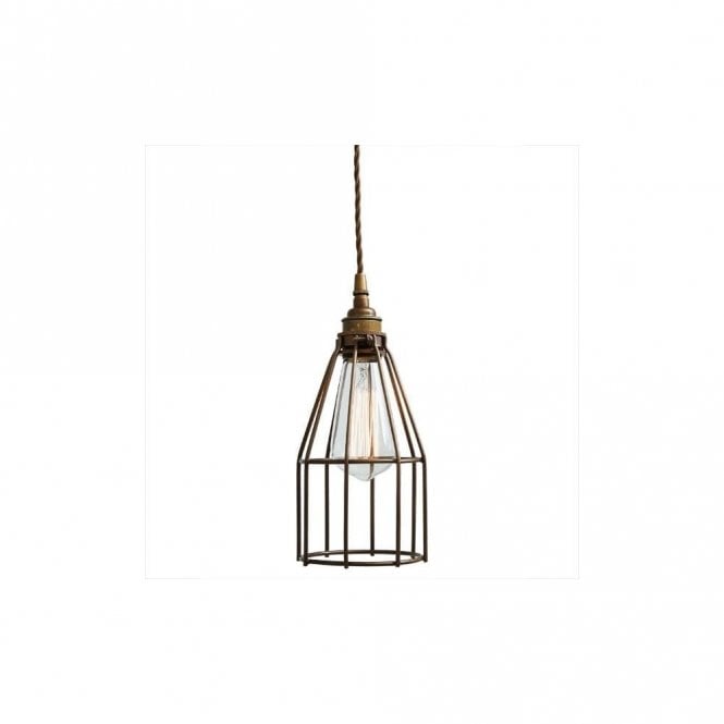RAZE - Cage Ceiling Pendant Light In Powder Coated Bronze