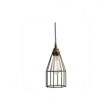 RAZE - Cage Ceiling Pendant Light In Powder Coated Bronze
