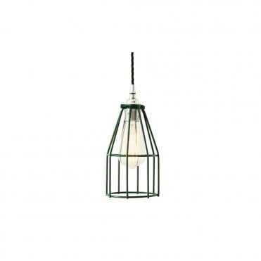 RAZE - Cage Ceiling Pendant Light In Powder Coated Racing Green