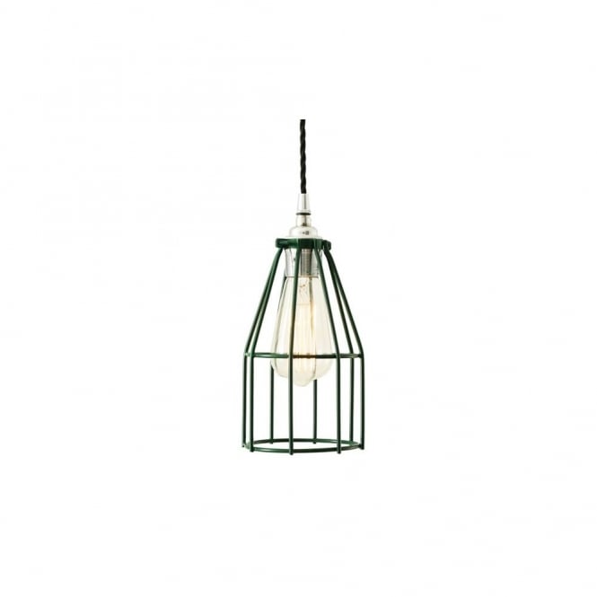 RAZE - Cage Ceiling Pendant Light In Powder Coated Racing Green