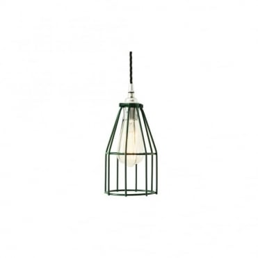 RAZE - Cage Ceiling Pendant Light In Powder Coated Racing Green
