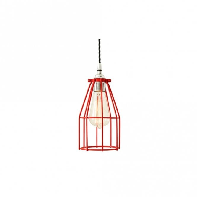 RAZE - Cage Ceiling Pendant Light In Powder Coated Red