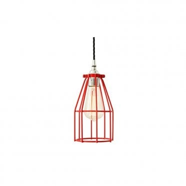 RAZE - Cage Ceiling Pendant Light In Powder Coated Red