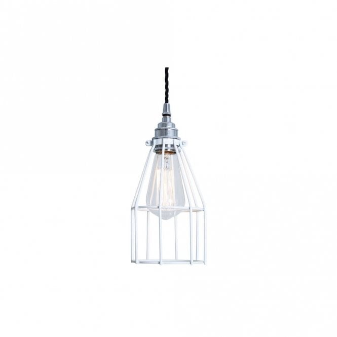 RAZE - Cage Ceiling Pendant Light In Powder Coated White