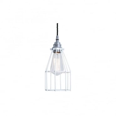 RAZE - Cage Ceiling Pendant Light In Powder Coated White