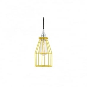 RAZE - Cage Ceiling Pendant Light In Powder Coated Yellow