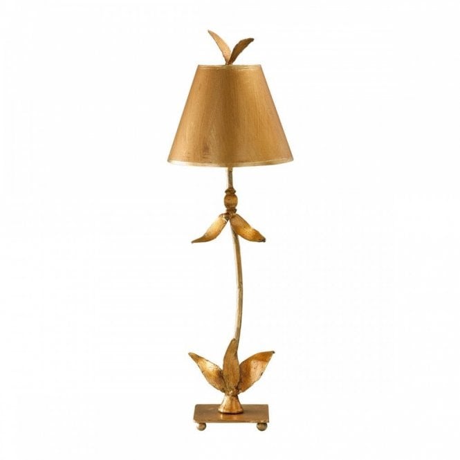 RED Bell Dramatic Table Lamp Gold Leaf