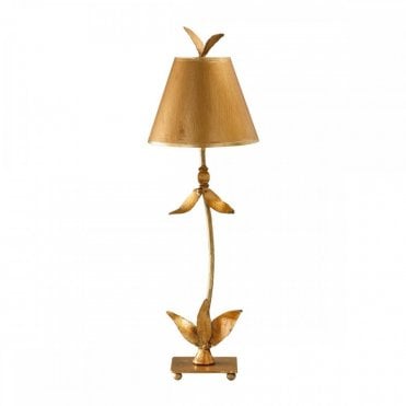 RED Bell Dramatic Table Lamp Gold Leaf